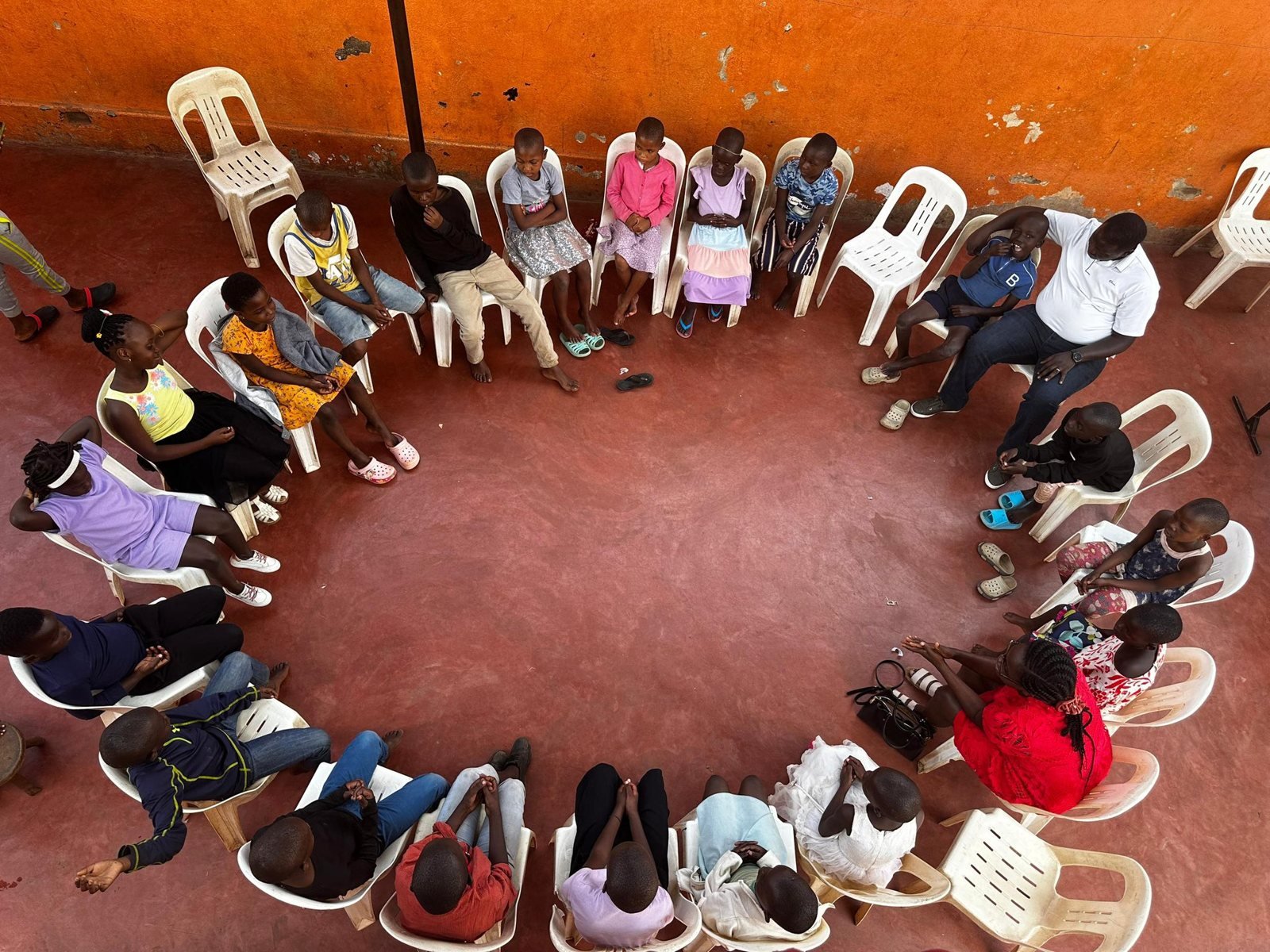 A Mtaani Foundation outreach session supporting vulnerable children in Kampala